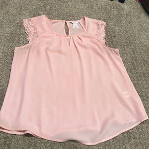 Cute pink flowy Candies blouse s large